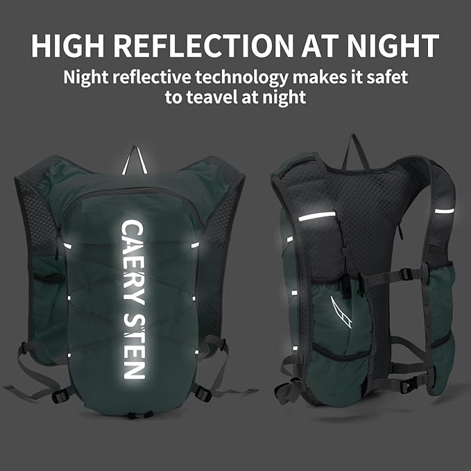 Carey STEN Hydrated Backpack, Running Vest, paired with a 1.5L Water Bag Hiking Backpack, Suitable for Running, Hiking, Marathon, and Both Men and Women