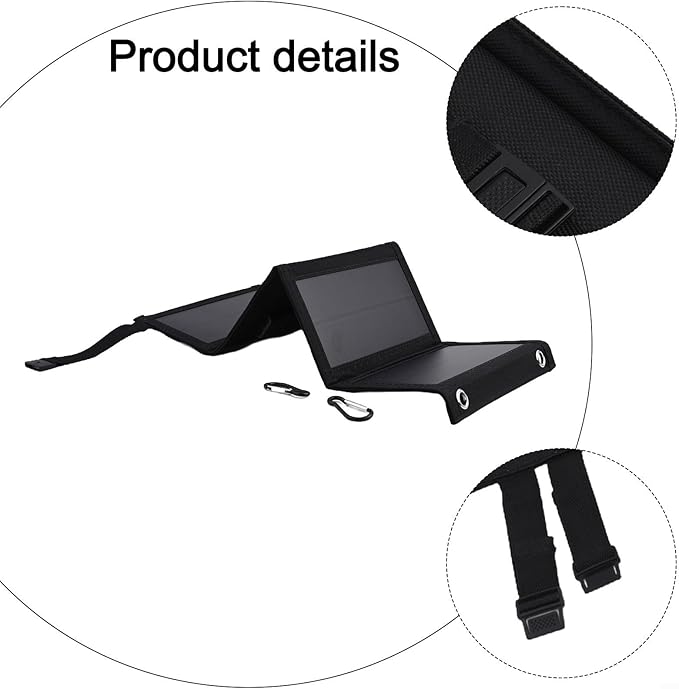 Efficient 10W Solar Panel Charger Foldable Portable Power Bank for Mobile Devices in Outdoor Activities