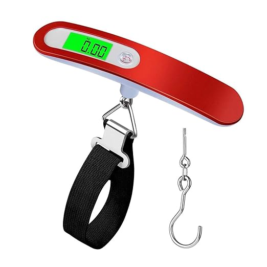 Luggage Weight Scale, Digital Luggage Scale Hand Luggage Electronic Scale Portable Electronic Scale for Travelers Handheld Scale 110 Lbs,for Travel(Gold)