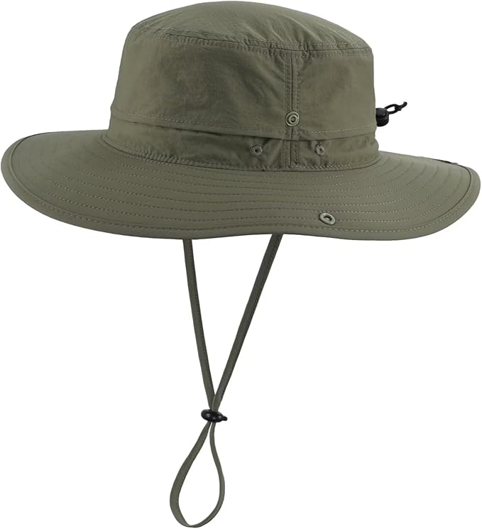Connectyle Sun Hat for Men Women Outdoor UV Protection Safari Hat for Fishing Hiking Gardening Breathable Cowboy Hat UPF50