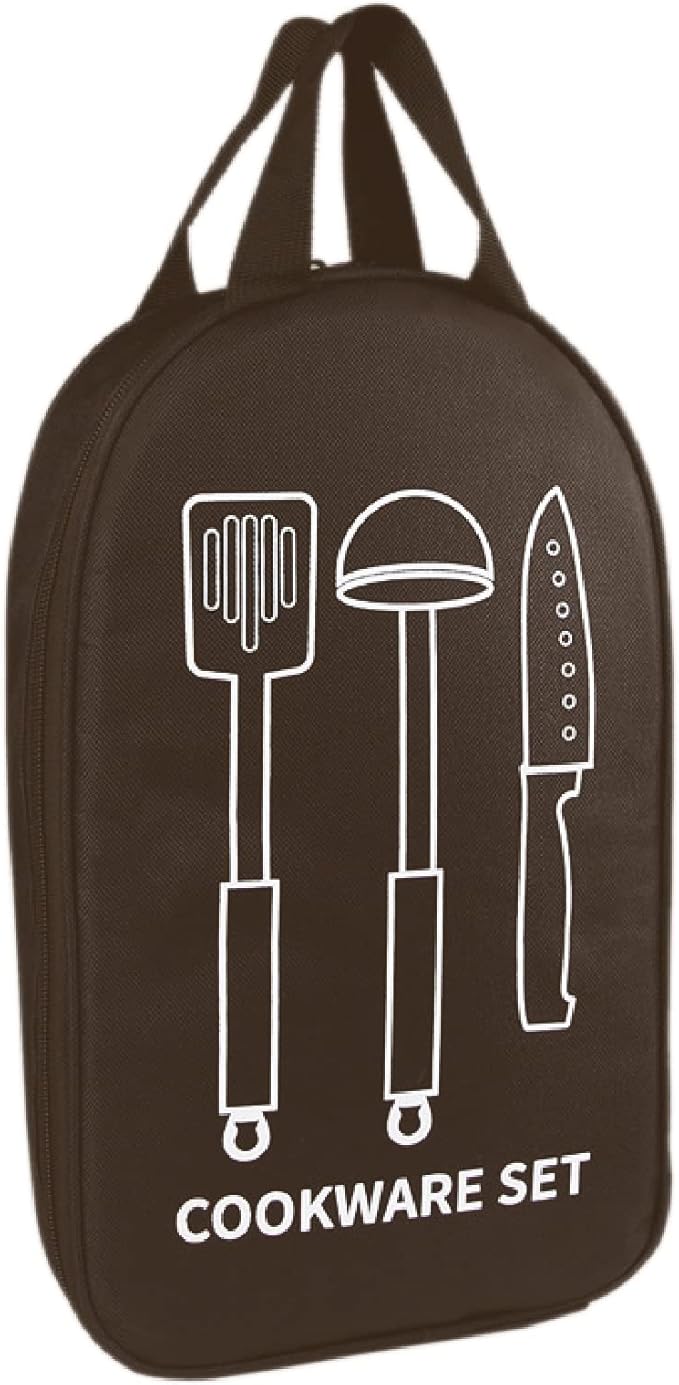 TRIWONDER Camping Travel Cookware Organizer Bag Cooking Utensils Storge Portable Pouch for Outdoor Barbecue Camping Cooking Spoon Chopsticks Organizing