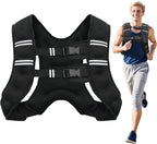 8lb/12lb/16lb/20Lb Weighted Vest for Woman Men with Reflective Stripe, Size Adjustable Strength Training Weighted Vest for Walk Running Jogging