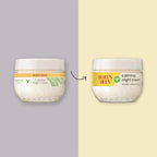 Burt's Bees Calming Night Cream With Aloe and Rice Milk, Face Moisturizer For Sensitive Skin Infuses Skin With Moisture While You Sleep, 98.8 Percent Natural Origin Skin Care, 1.8 oz. Tub