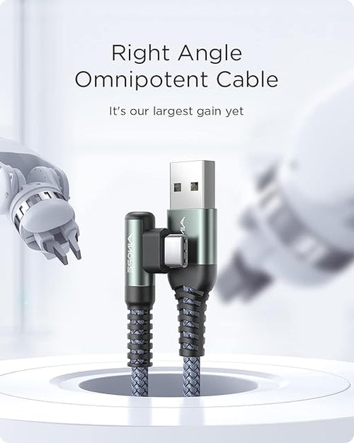 16.5FT USB C Fast Charging Cable 3.1A Fast Charge, Right Angle AINOPE USB C Charging Cable, Durable Nylon Braided USB Type C Cable Compatible Galaxy S20 S10 S9 S8 Plus,V30,V20,G6?Samsung Fast Charger