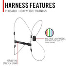 COAST LH150 Version 2.0 Rechargeable LED Hi-Vis Lighted Vest, 6+ Color Modes, Reflective, One Size Fits Most with *New & Improved 18 Hour RUNTIME*