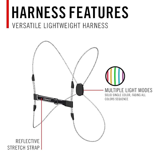 COAST LH150 Version 2.0 Rechargeable LED Hi-Vis Lighted Vest, 6+ Color Modes, Reflective, One Size Fits Most with *New & Improved 18 Hour RUNTIME*