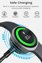 2 in 1 USB C/A Charger Compatible with Samsung Galaxy Watch 8/8 Classic /7/6/6 Classic/5 Pro/5/4/3/FE/Ultra 2025/2024/Active 1/2 Magnetic Fast Charging Cable for Samaung Galaxy Watch