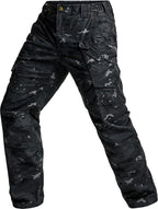 CQR Men's Flex Ripstop Tactical Pants, Water Resistant Stretch Cargo Pants, Lightweight EDC Hiking Work Pants