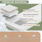 Thick Luxury Self Inflating Single Sleeping Pad with Solid Foam| Portable Inflatable Roll Up Camping Air Mattress 3.1" Thick | Adult Ourdoor Camping Rooftop Tent Van SUV