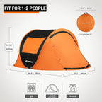 EchoSmile Instant Pop Up Camping Tent, 2/4/6 Person, Easy Setup Tent, Water Resistant Dome, Portable with Carry Bag