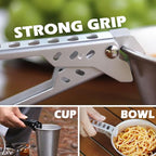 Pan Gripper Camping Kitchen Essentials - 2 Pcs - Detachable Handle for Pots and Pans Camping Essential Ourdoor Kitchen Cookware