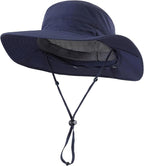 Home Prefer UPF 50+ Sun Hats for Men Women Wide Brim Fishing Hat with Neck Flap Summer Safari UV Protection Bucket Hat