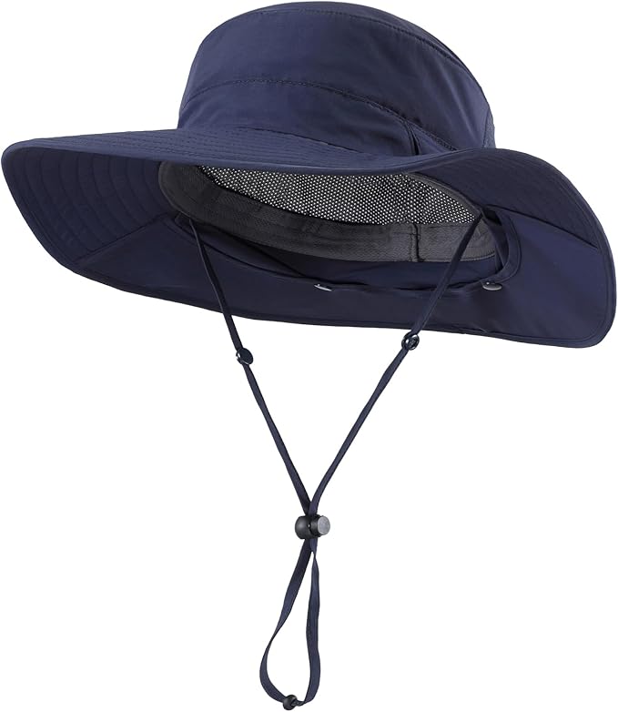 Home Prefer UPF 50+ Sun Hats for Men Women Wide Brim Fishing Hat with Neck Flap Summer Safari UV Protection Bucket Hat