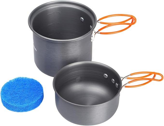 Fire-Maple FMC-207 Compact Cooking Set - 600ml Aluminum Pot with Lid, 2100W Mini Gas Stove & Windshield, Ultra-Light (348g) for Backpacking and Camping