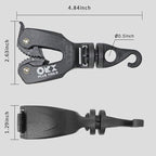 ORXPLUS TOOLS 2pcs ONE-HANDED TARP CLIPS with HOOK Tent Clips Awning Clamp Set Tent Clamps for Camping Canopies, Car Cover, Winter Boat Cover, Pool Cover, Sun Shade