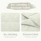 puredown® Soft Feather Down Throw Blanket Lightweight Packable Couch Throw for Indoor and Outdoor Use, 50"X70", Ivory