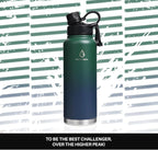 Wide Mouth Water Bottle with Straw Lid Dustproof, 24/32/40/64 Oz Hydro Vacuum Insulated Flask, Dishwasher Safe Stainless Steel Water bottle, Keep Cold 24 Hour/Hot 12 Hour-40 Oz Night Blue