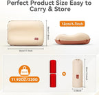 Camping Pillow with Memory Foam, Large Inflatable Portable Ultralight Pillow, Ergonomic for Neck Lumbar Support, Travel Air Pillows for Hiking/Hammock/Backpacking (Large)