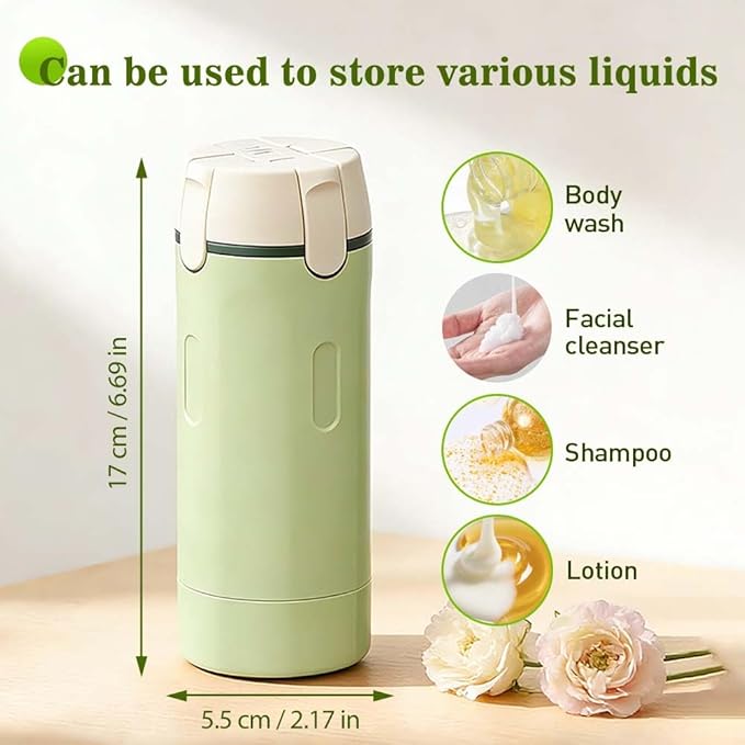 AprYew 4 in 1 Travel Dispenser Bottles Refillable, 4 Pack 30ML Travel Bottles for Toiletries, Travel Size Shampoo and Conditioner Bottles,for Vacation Business Trip (White)