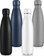Volhoply 25oz Insulated Water Bottles Bulk 1/2/4 Pack, Metal Sports Water Bottles, Keeps Cold & Hot, BPA Free Leakproof Bottle (Assorted,4 Pack)