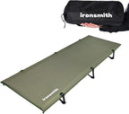 Camping Cot, Portable Camping Bed for Adults Children,Ironsmith Foldable Sleeping cots for Hiking,Camping,Travel,Support 330LB,Foldable Bed for Office nap
