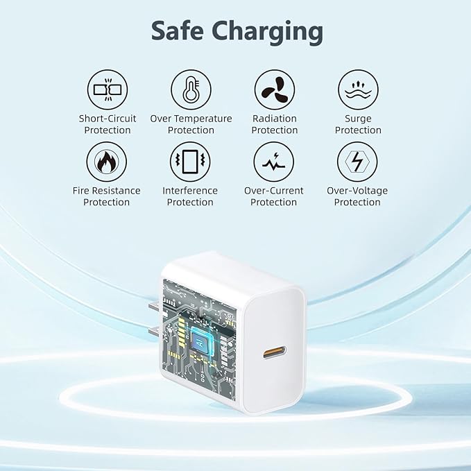 10FT for iPhone 17 16 15 Original Charger Fast Charging, Long USB C to C Charger Cable Cord with 20W Type C Fast Charger Block for iPhone 17 Pro Max/17Pro/16e/16 Pro/16 Plus/15/15 Pro max,iPad 3Pack