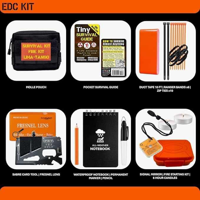 72 Hour Survival Kit - 228 Pieces Survival Gear and Supplies - 45L Go Bag Emergency Backpack, First Aid, Water Filter, Tools, Tent, Camping Essentials, Emergency Preparedness - The Alpha