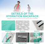 INOXTO Hydration Pack Backpack ，Water Backpack with 2L Leakproof Water Bladder, Running Hydration Vest for Man, Daypack for Cycling Motocross Climbing Trail Running