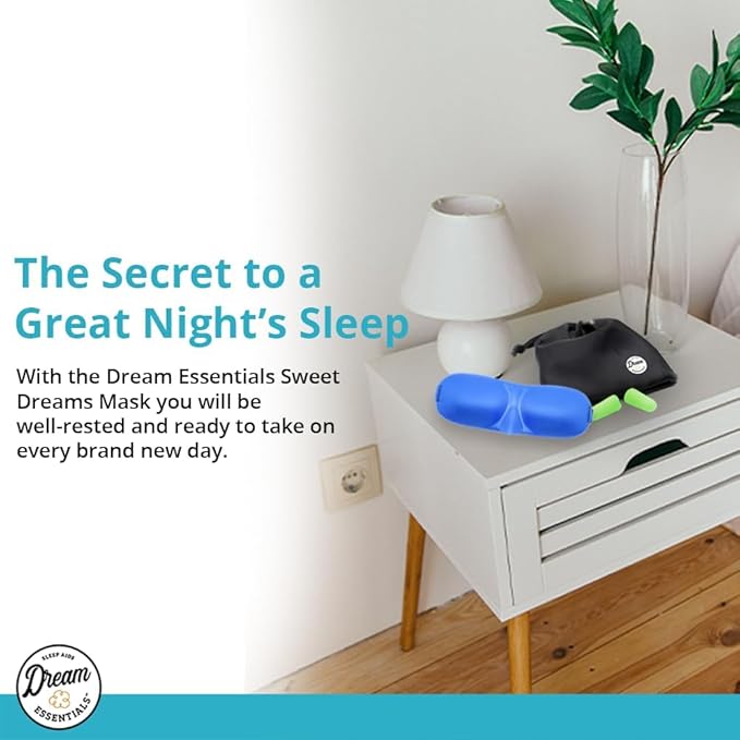 Wild Essentials® Sweet Dreams™ Comfortable & Contoured Sleep Mask Kit with Carry Pouch and Moldex® Ear Plugs, Travel Set, Gift