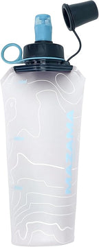 Mazama Aqua Bend Collapsible Soft Sport Water Bottle/Flask/Canteen. Ultralight and Eco-Friendly. Ideal for Running, Hiking, Cycling, Climbing. Fits Most Hydration Vests. (Glacier, 750ml)