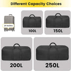 Vorspack Extra Large Duffle Bag for Travel - 100L Duffel Bag for Men Gear Bag for Storage Foldable Weekender Bag for Overnight Camping - Black