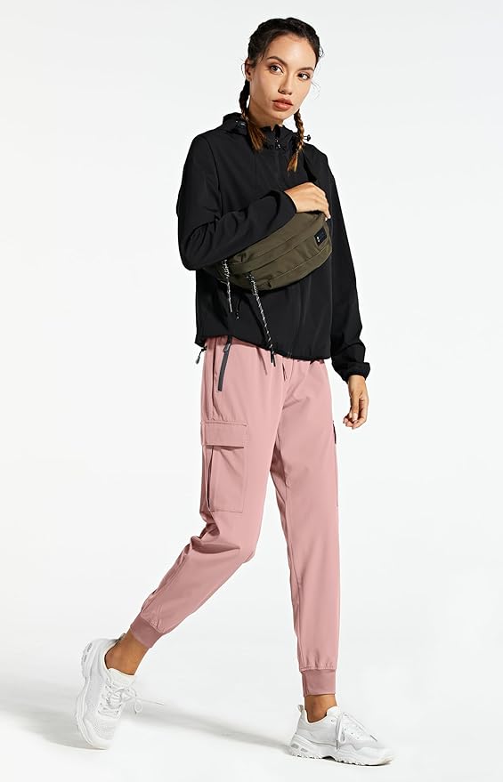 Libin Women's Cargo Joggers Lightweight Quick Dry Hiking Pants Athletic Lounge Casual Travel