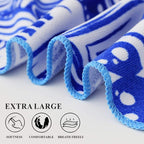2 Packs Oversized Beach Towels Set 36 x 72 in Boho Extra Large Soft Big XL Clearance Swim Pool Towel Bulk for Adults Women Men Essentials Cruise Accessories Must Haves Vacation Stuff Necessities