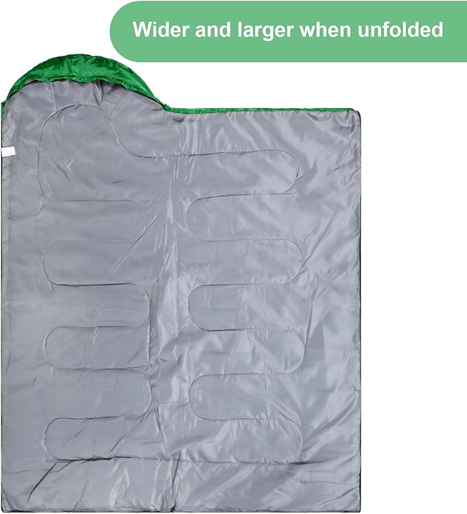 Tudomro 2 Pcs Camping Sleeping Bag for Adults, Lightweight Packable Waterproof Camping Gear Equipment to Keep Warm for Spring Summer Fall Indoor Outdoor Backpacking Hiking Travel