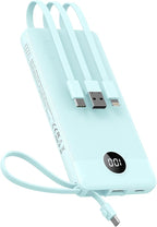 VEEKTOMX Portable Charger Built-in Cables, 10000mAh Power Bank for iPhone, Fast Charge USB C Battery Pack Travel Essentials Powerbank Compatible with iPhone 17/16/15/14, Samsung S25/24, Android, etc