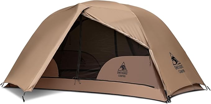 OneTigris COSMITTO 2 Person Backpacking Tent Shelter- Free Standing Lightweight Waterproof 3 Season Camping Tent for Outdoor Hiking Mountaineering