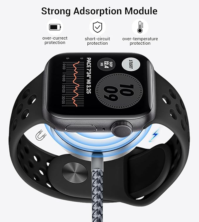 Temdan for Travel Essentials,3 in 2 USB C Cable for Apple Watch Charger/iPhone 17 Charger/Lightning,Multi Charging Cable Cord,Vacation Camping Essentials,Portable Designed for iWatch &iPhone 16-12-4FT