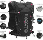 INOXTO Hydration Pack Backpack ，Water Backpack with 2L Leakproof Water Bladder, Running Hydration Vest for Man, Daypack for Cycling Motocross Climbing Trail Running