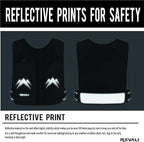 REVALI Zip Reflective Running Vests with Hydration Bottle, Adjustable Waistband & Breathable Material, Chest Pack Gear Phone Holder for Men & Women