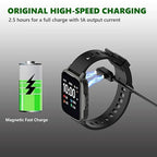 Magnetic Charger Cable for 3Plus Vibe Plus/Vibe +/Vibe Lite/Vibe Pro/Vibe+ Gen 2/Vibe Plus Gen 2 Smart Watch, 3.3FT Replacement High Speed USB Charging Cable Cord for 3Plus Vibe Plus Smartwatch, Black