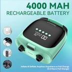 FBSPORT Paddle Board Pump Rechargeable 20PSI SUP Pump, Portable Electric Air Pump Quick Inflate & Deflate SUP Air Pump for Stand Up Paddle Boards, Kayak, Tent