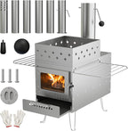 Sauna Hot Tent Stove, Portable Wood Burning Stove for Outdoor Camping with Chimney Pipe for Dry Sauna, Cooking for Family and Friends, Upgraded Heat Concentration System with Sauna Stones Basket