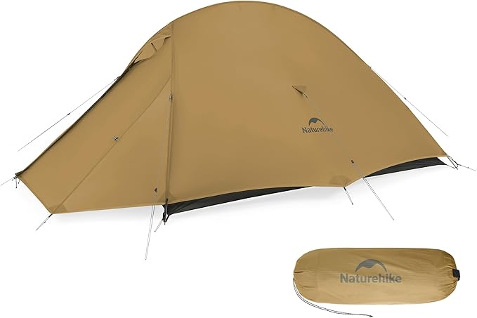 Naturehike 2024 Cloud up Pro Tent, Upgrade Ultralight Tents,1.23kg/2.7lbs,Double 1 Person Tent,for Cycle Camping,Backpacking,Hiking,Self-Standing, Construction,Easy Set up