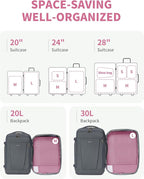 ECOHUB 4 Set /6 Set Packing Cubes for Travel Durable Suitcase Organizer Bags Set with Personalized Tag Various Sizes Travel Essentials Traveling Accessories for Luggage Machine Washable