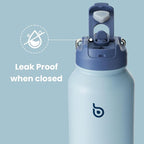 BOTTLE BOTTLE 32oz Insulated Water Bottle Stainless Steel Sport Water Bottle with Straw Dual-use Lid Design for Gym with Pill Box