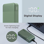 NOBIS Portable Charger, 20000mAh Power Bank, 45W Power Bank Fast Charging, Battery Pack with C to C Cable, Battery Bank with Digital Display for iPhone Android Laptop etc(Green)