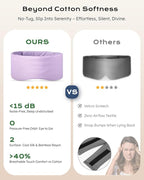 Dual-Sided Sleep Mask for Side Sleepers, Soundless Velcro, Bamboo Fiber & Milk Silk Eye Mask, Zero Pressure Sleeping Mask for Women & Men, Eye Relief Blindfold for Nap, Travel Essentials, Purple