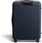 Away Medium Checked Luggage, Lightweight Hard Shell Suitcase with Spinner Wheels, Durable Rolling Luggage, TSA Lock, 26 Inch, Navy Blue