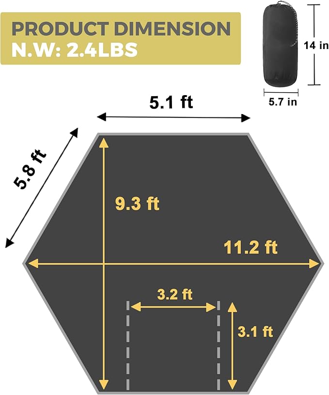 ADVOKAIR Camping Hammock with Mosquito Net and Rain Fly, Up to 500lbs, Ultralight and Portable Nylon Travel Hanging Hammock with Tree Straps, Perfect for Outside, Backpacking, Hiking and Backyard