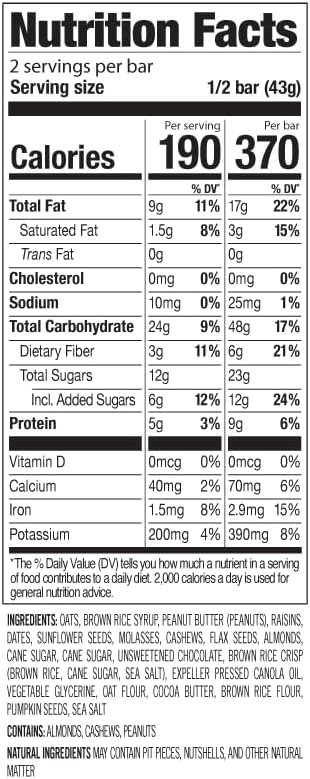 PROBAR - MEAL Bar, Original Trail Mix, Non-GMO, Gluten-Free, Healthy, Plant-Based, Whole-Food Ingredients, Natural Energy (12 Count)